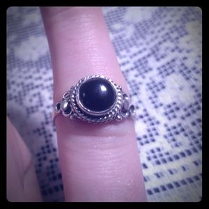 Size 6 Onyx Ring 925 Sterling Silver
